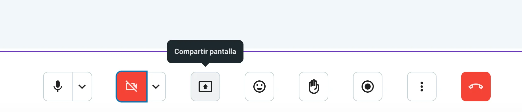 Botón para compartir pantalla