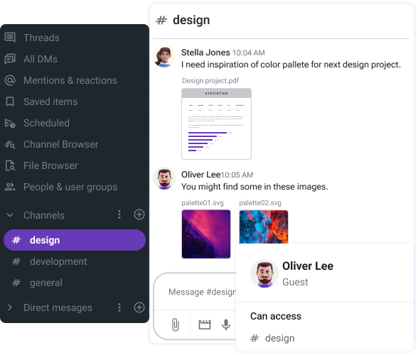 Send messages in channels, DMs or threads