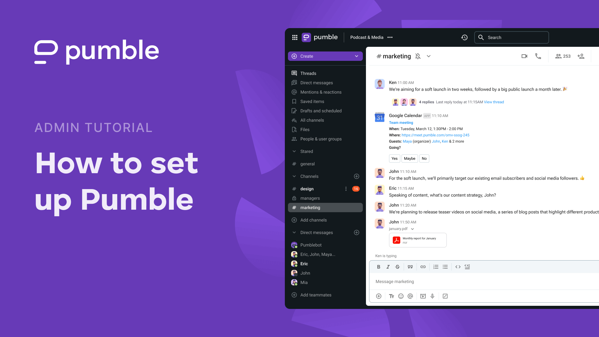 How to set up Pumble as an Admin