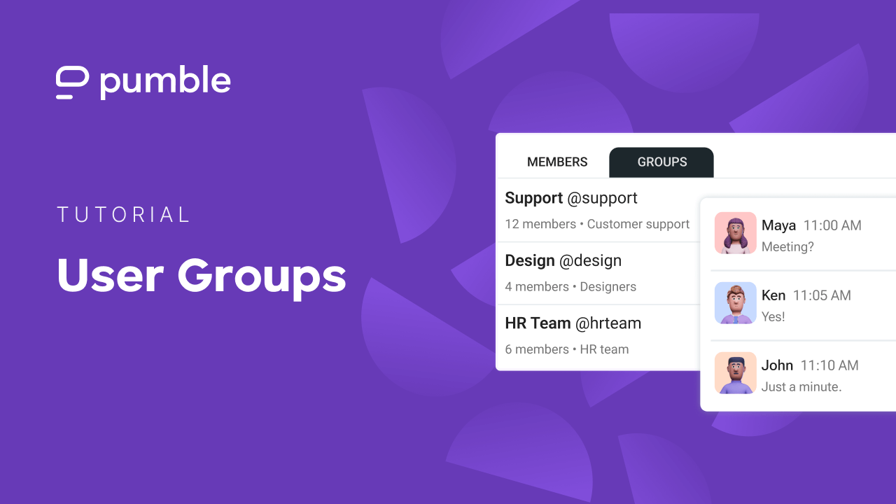 User groups in Pumble video tutorial